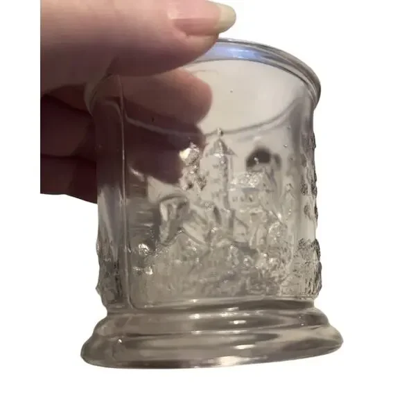 Antique EAPG Dutch Mill Child’s Mug – Clear Pressed Glass - Picture 3 of 4